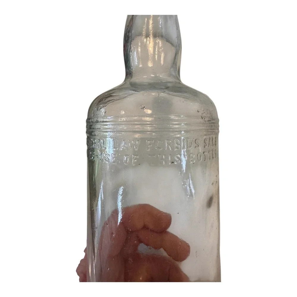 Vintage Liquor Bottles Federal Law Forbids Sale‎ Clear Foster Forbes Set of 2